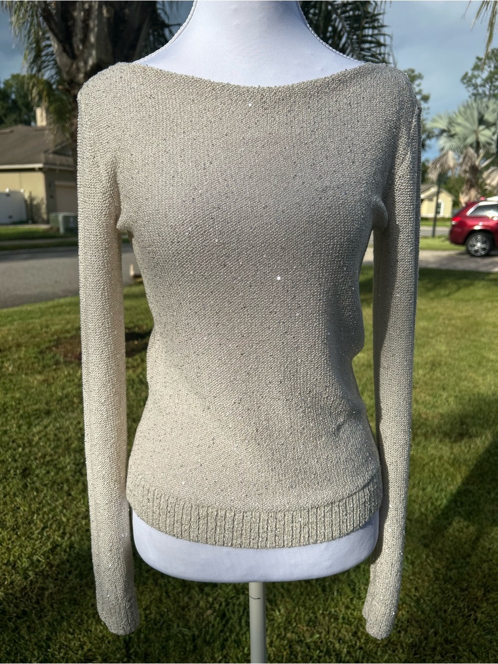 NWT🌷LOFT Sequin Boatneck Sweater
